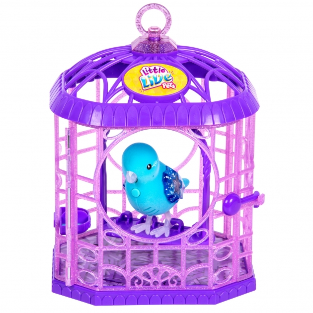 Голубая птичка Little Live Pets в клетке 28359/ast28351
