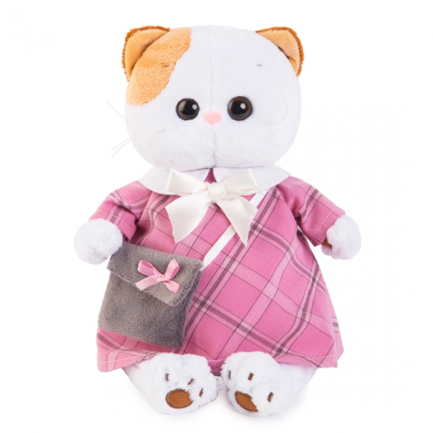 Мягкая игрушка ли ли в розовом платье с серой сумочкой Budi basa Lk24 007