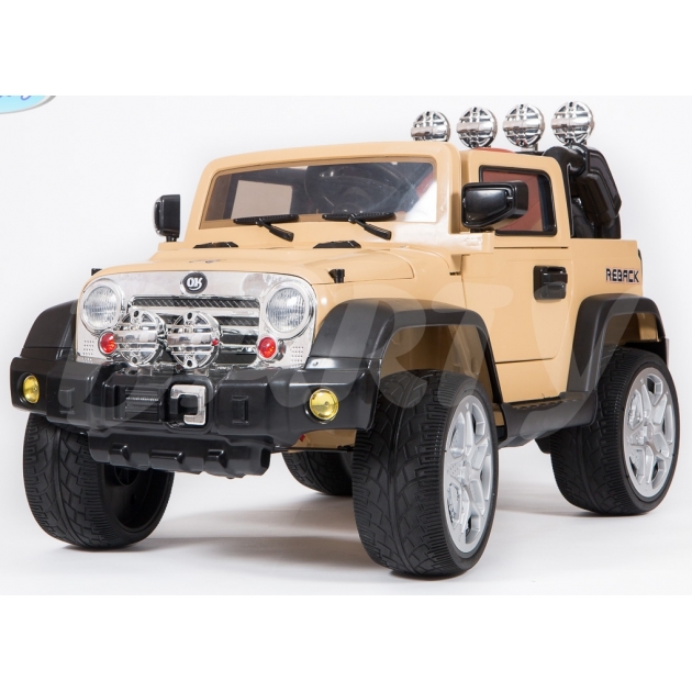 Электромобиль Barty jeep wrangler JJ-JJ235 бежевый глянцевый