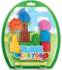 Набор восковых фигурных мелков Block Crayon Ферма 6001
