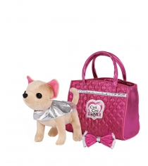 Мягкая игрушка Simba Chi Chi Love Чихуахуа гламур с розовой сумочкой и бантом 20 см 5892280