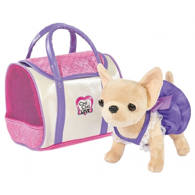 Мягкая игрушка Simba Chi chi love Чихуахуа в фиолетовом платье 20 см 5897407