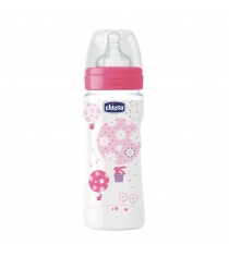 Бутылочка Chicco Well Being Girl силиконовая соска 330 мл...