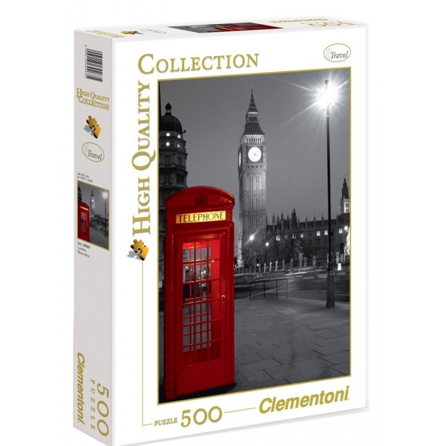 Пазл Clementoni HQ Лондон Красная телефонная будка 500 элементов 30263