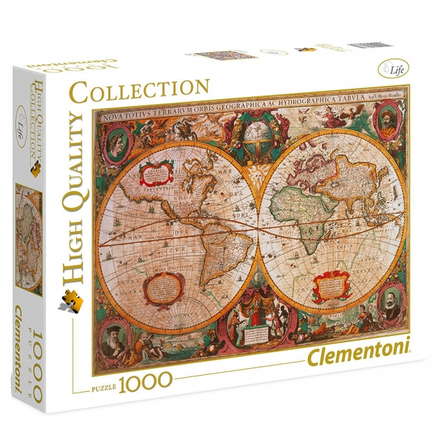 Пазл Clementoni HQ Древняя карта мира 1000 элементов 31229
