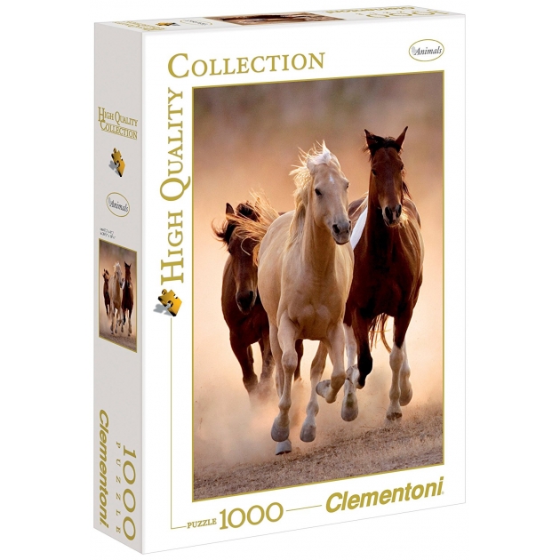Пазл Clementoni HQ Бегущие кони 1000 элементов 39168