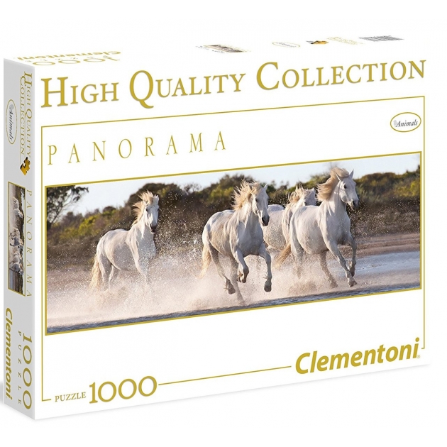 Пазл Clementoni Панорама Белые лошади 1000 элементов 39371