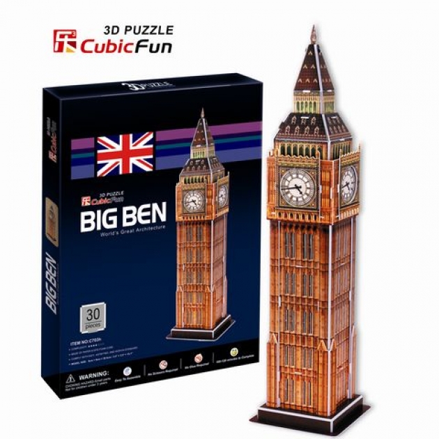 3D Пазл CubicFun Игрушка  Биг бен 2 (Великобритания) C703h