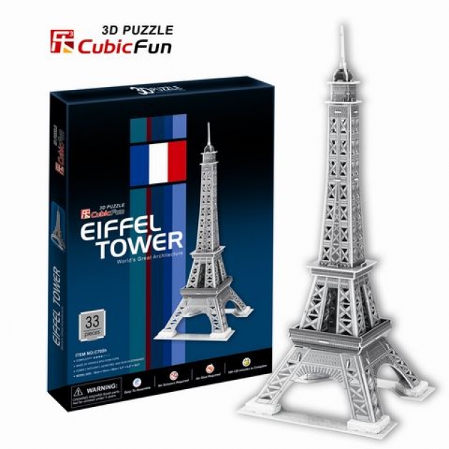 3D Пазл CubicFun Эйфелева Башня 2 (Франция) C705h