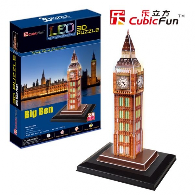 3D Пазл CubicFun Биг бен с иллюминацией (Великобритания) L501h