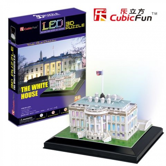 3D Пазл CubicFun  Белый дом с иллюминацией  (США) L504h