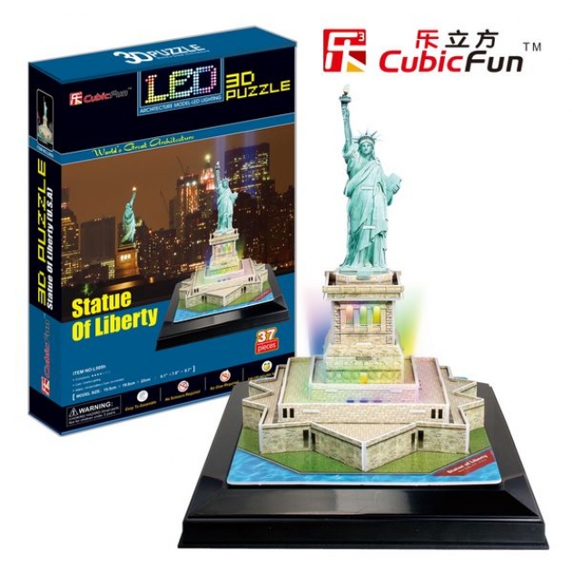 3D Пазл CubicFun Статуя Свободы с иллюминацией  (США) L505h