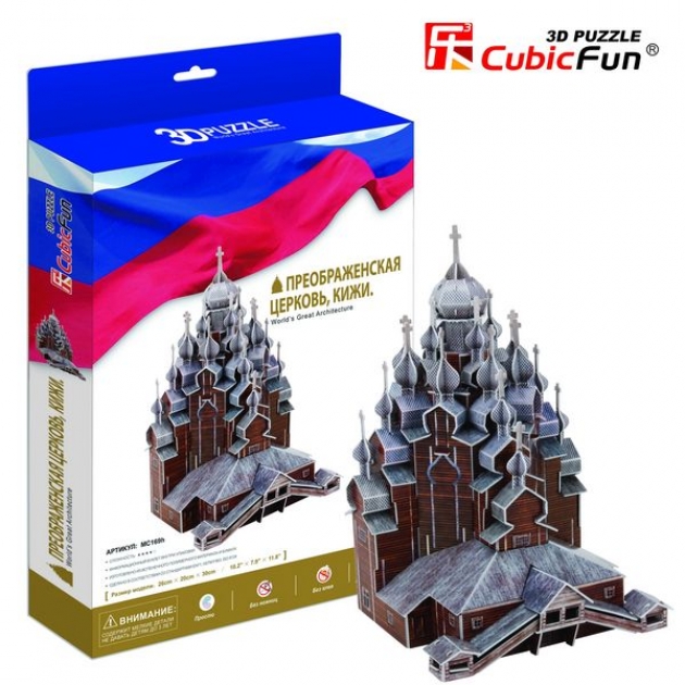 3D Пазл CubicFun Преображенская церковь, Кижи Россия MC169h
