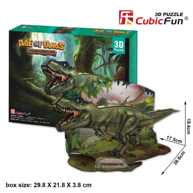 3D Пазл Cubic Fun Игрушка Эра Динозавров Тираннозавр P668h