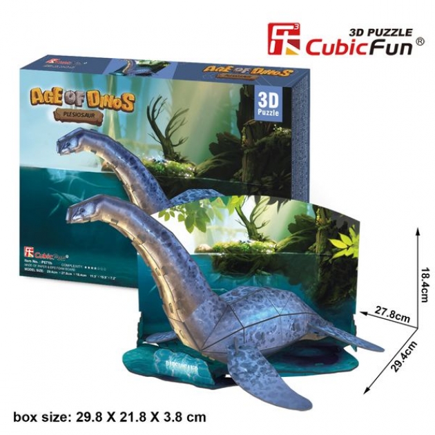 3D Пазл Cubic Fun Игрушка Эра Динозавров Плезиозавр P671h