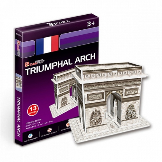 3D Пазл Cubic Fun Триумфальная арка (Франция) (мини серия) S3014