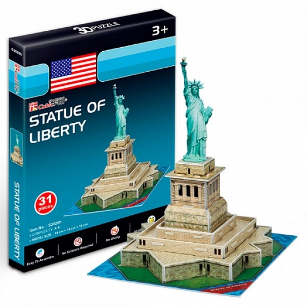 3D Пазл Cubic Fun  Статуя Свободы (США) (мини серия) S3026