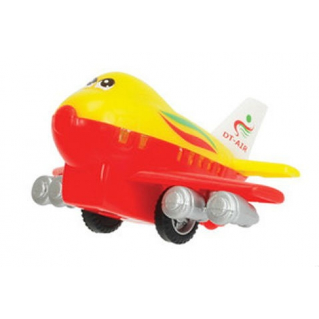 Веселый детский самолет Dickie инерционный красный с желтым 3345475
