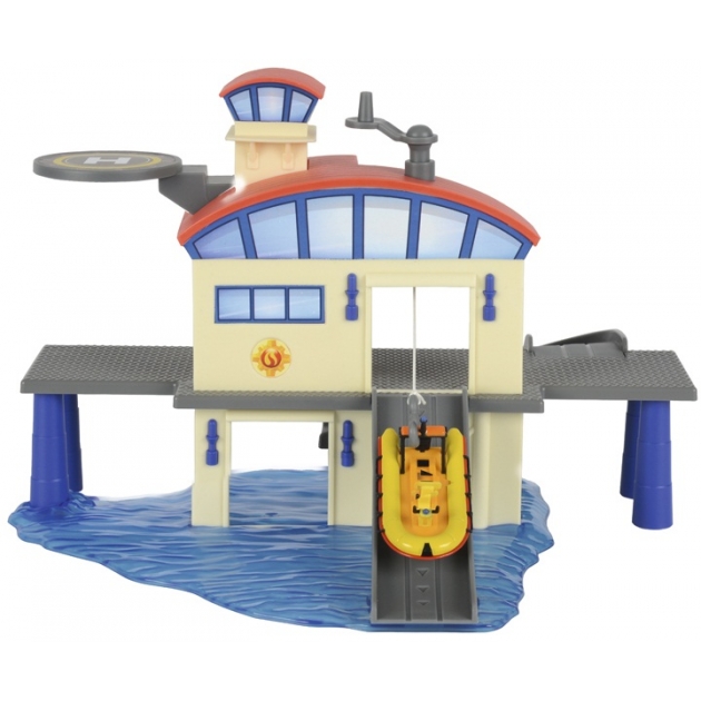 Dickie Toys Пожарный Сэм Морская станция с лодкой 3099616