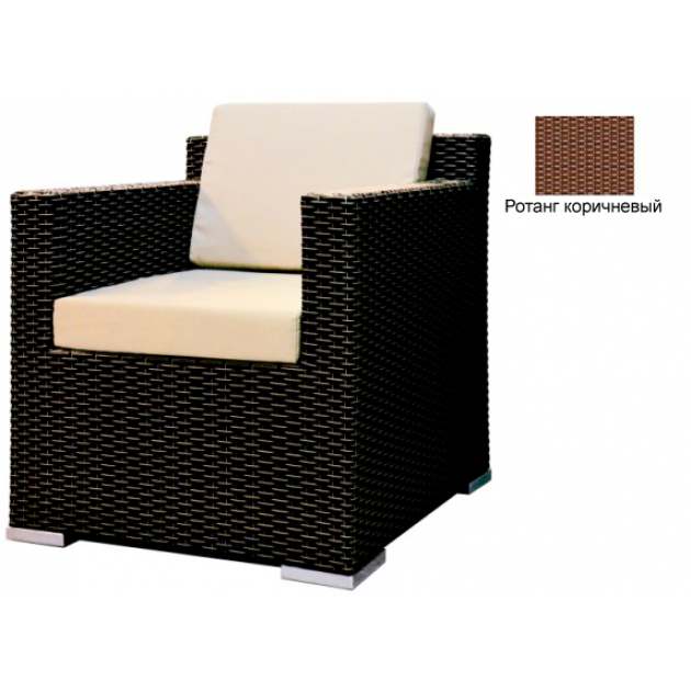 Кресло с 2 подушками GARDA-1007 R коричневый