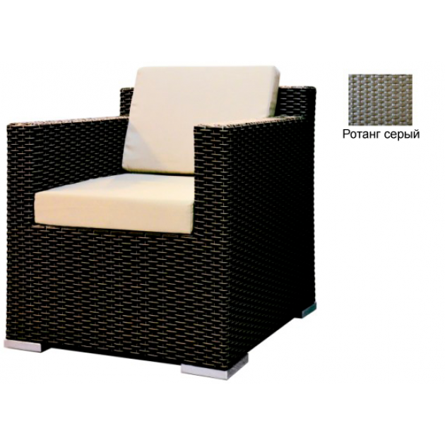 Кресло с 2 подушками GARDA-1007 R серый