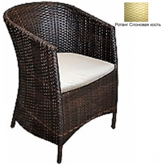 Кресло с подушкой GARDA-1022 R слоновая кость