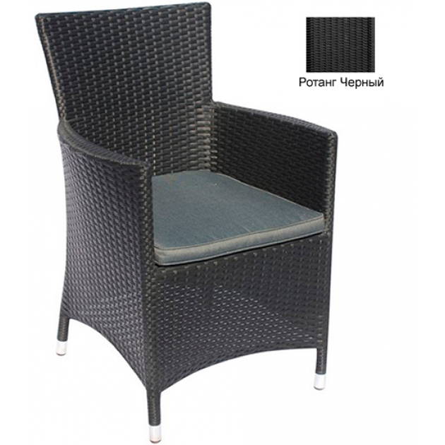 Кресло с подушкой GARDA-1033 R черный
