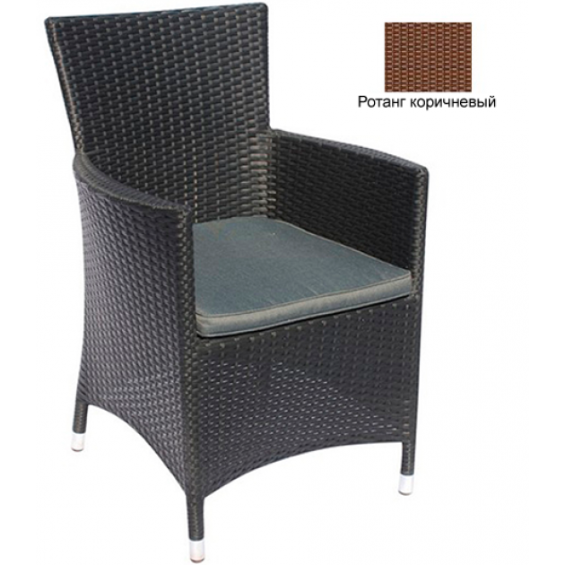 Кресло с подушкой GARDA-1033 R коричневый