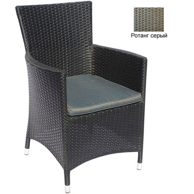 Кресло с подушкой GARDA-1033 R серый