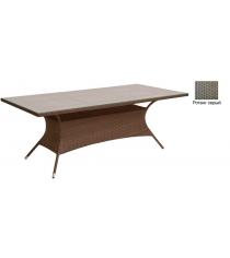 Прямоугольный обеденный стол со стеклом GARDA-2015 R серый...