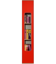Детский шкаф для книг Автобус 7 Красный