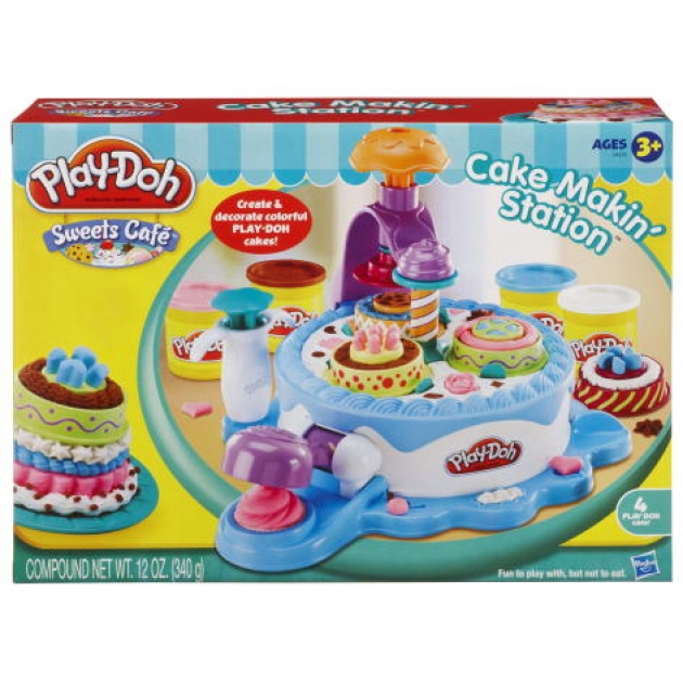 Детский пластилин play doh игровой набор фабрика тортиков hasbro хасбро 24373h