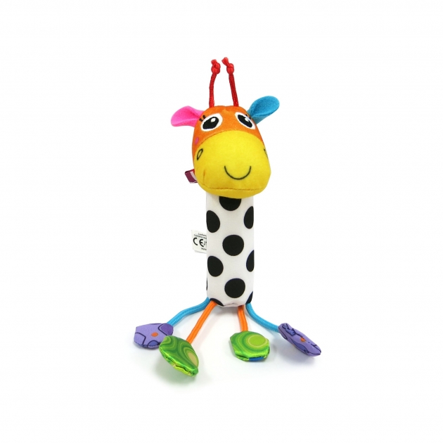 Мягкая игрушка погремушка звонкий жираф 18 см Tomy LC27626