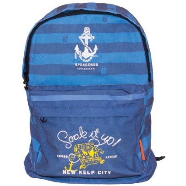 Рюкзак подростковый Gulliver Губка Боб синий с голубым серия Морская S230051-T