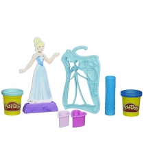Детский пластилин play doh набор игровой дизайнер платьев принцесс дисней золушк...
