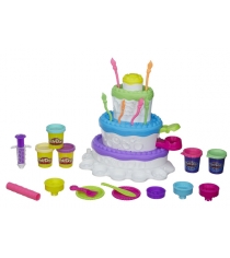 Детский пластилин play doh набор праздничный торт hasbro a7401