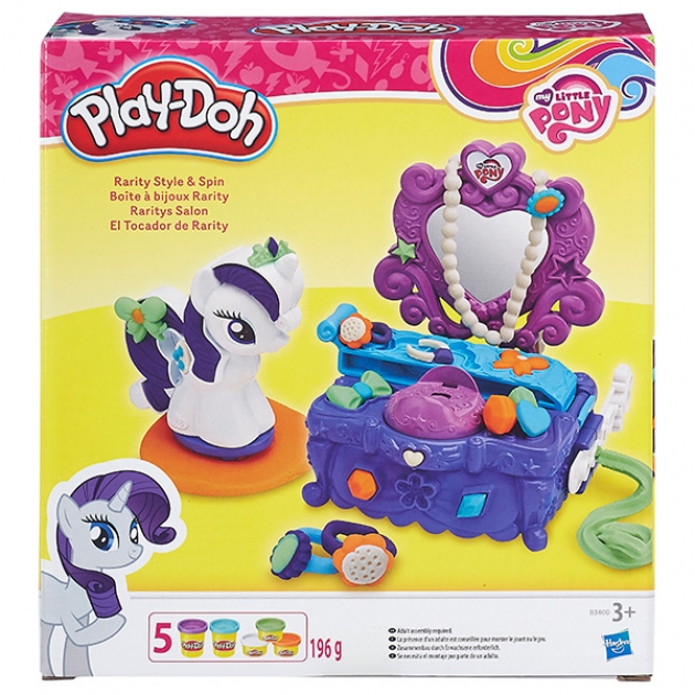 Игровой набор пластилина Hasbro Play Doh Туалетный столик Рарити B3400