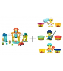 Детский пластилин Play Doh набор Город главная улица B5868 и фигурки B5960 B5868N