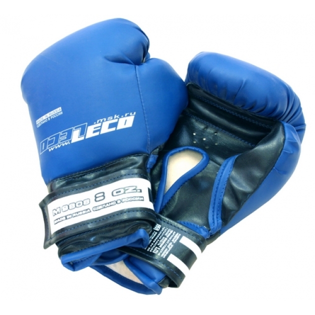 Перчатки боксерские Leco 8 унц синие