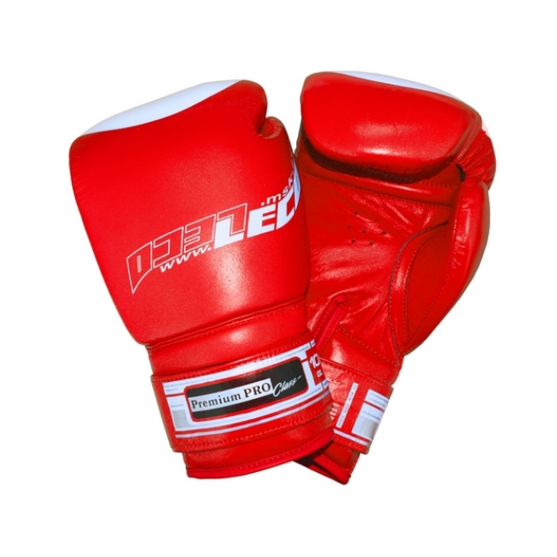 Перчатки боксерские Leco 10 унц красные Premium Pro