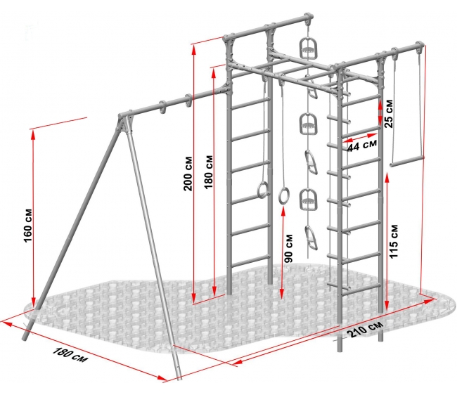 Размер комплекса. Спортивно-игровой комплекс Леко lkids Outdoor 1,8 х 2,1 м. Детский спортивный комплекс чертежи. Детский спортивный комплекс Размеры. Детский спортивный комплекс габариты.