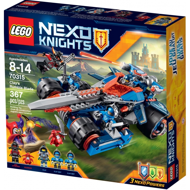 Lego Nexo Knights Устрашающий разрушитель Клэя 70315