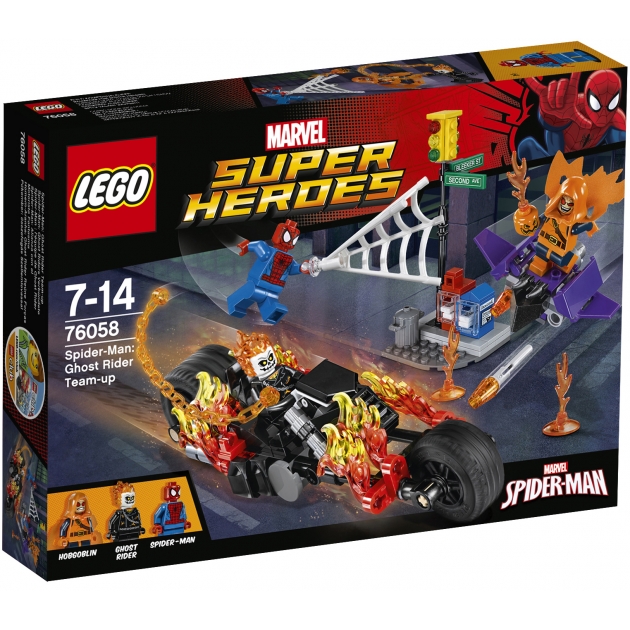 Lego Super Heroes Человек паук союз с Призрачным гонщиком 76058