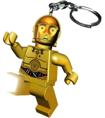 Брелок фонарик Lego Звездные войны C3PO LGL-KE18