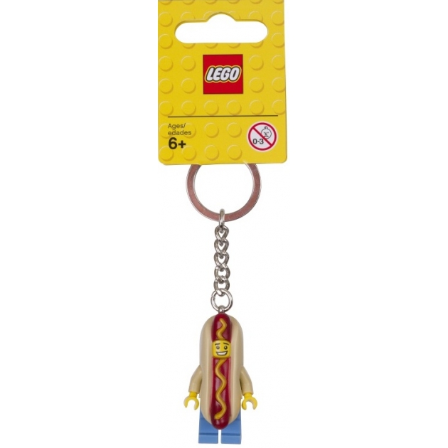 Брелок для ключей Lego Парень с хот догом