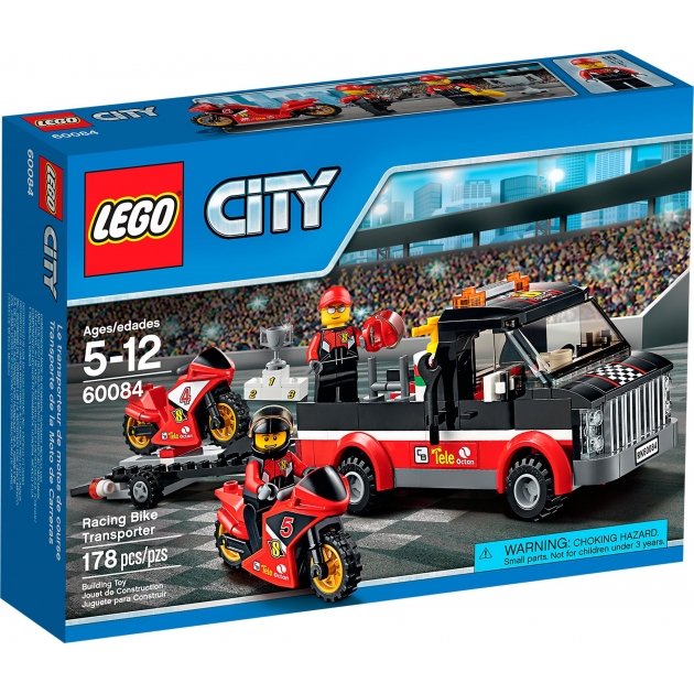 Lego City Перевозчик гоночных мотоциклов 60084