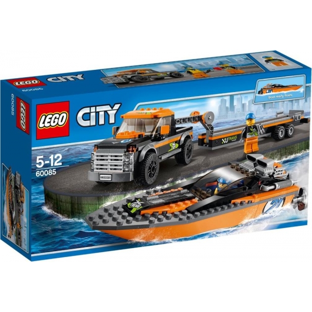 Lego City Внедорожник 4x4 с гоночным катером 60085