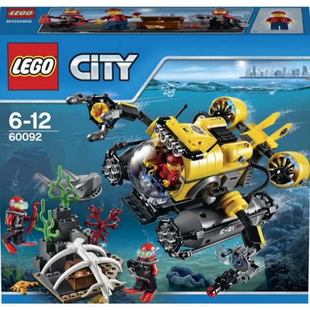 Lego City Глубоководная подводная лодка 60092