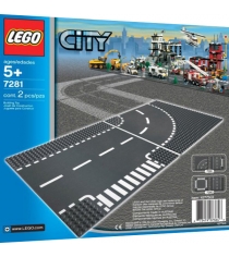 Lego City Т-соединения и изогнутые рельсы 7281