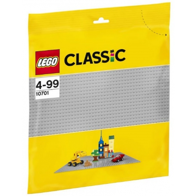 Lego Classic Строительная пластина серого цвета 10701